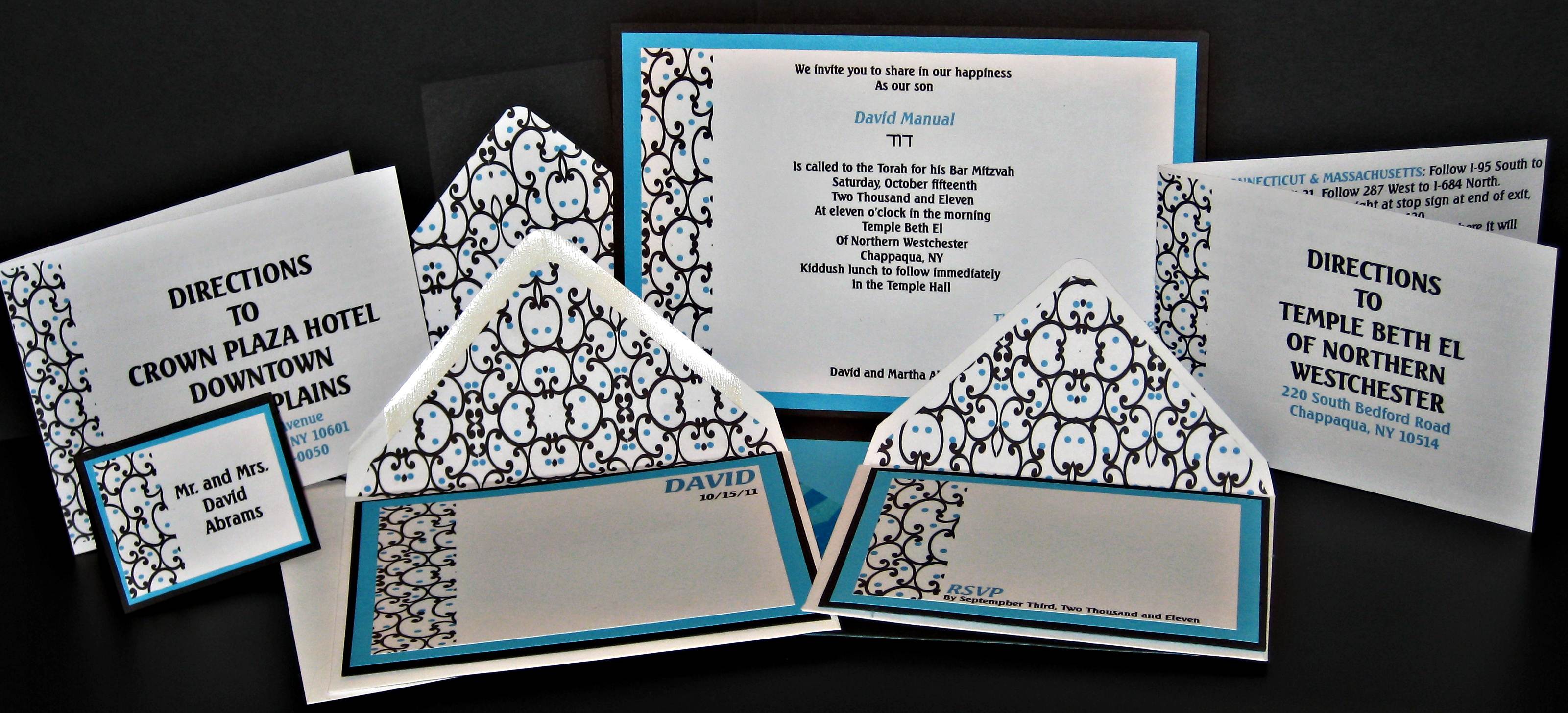 Black and Blue Bar Mitzvah